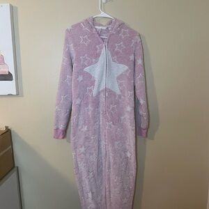 SO Pink and White Star Onesie Pajama